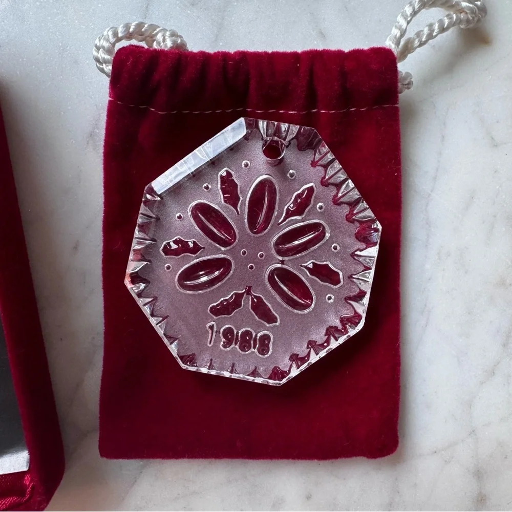 Waterford Crystal 12 Days Of Christmas VTG Etched Glass Ornament - Picture 2 of 3